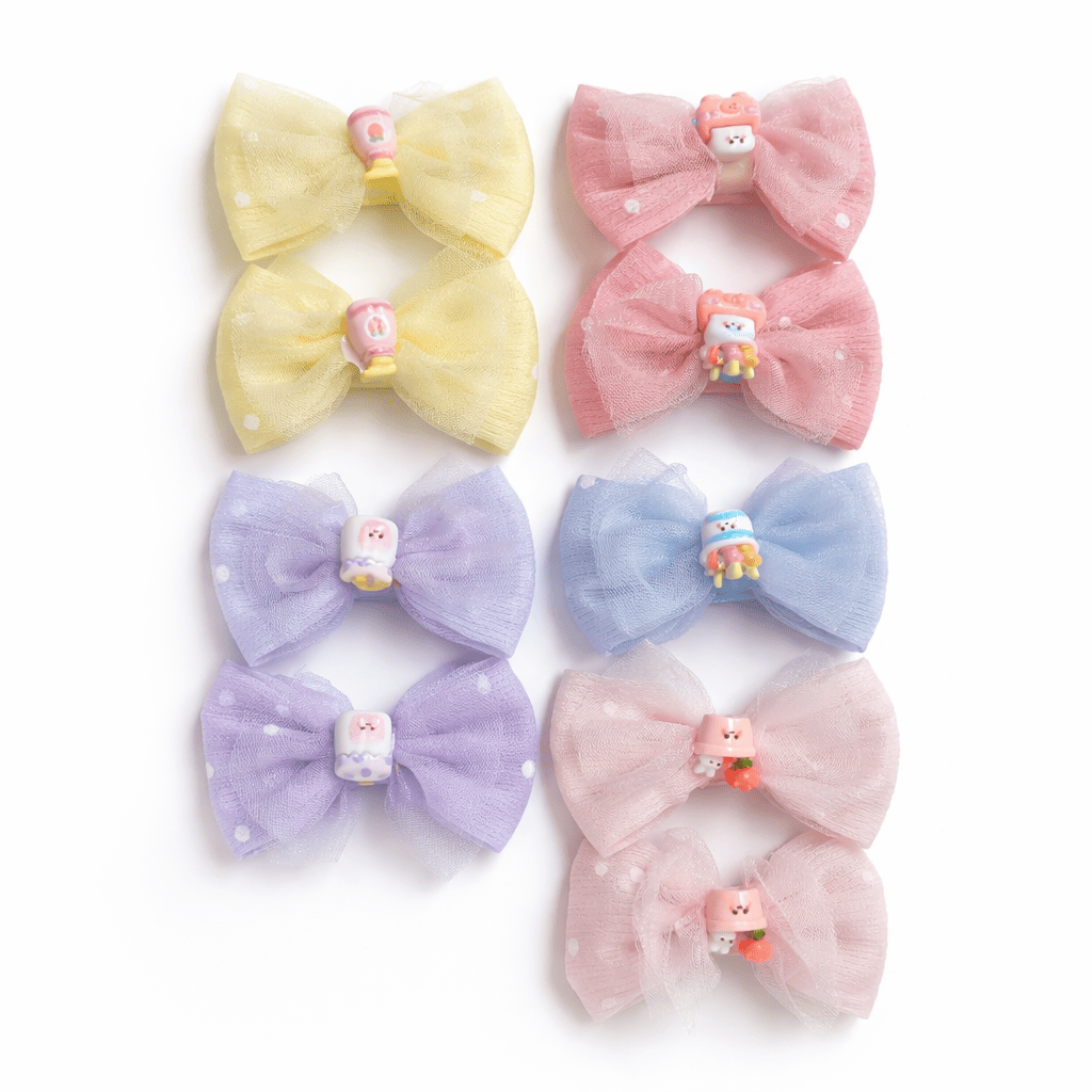 Cute Bow Hair Clips for Kids | Baby Hair Clips & Cute Hair Accessories (Set of 10 Clips)