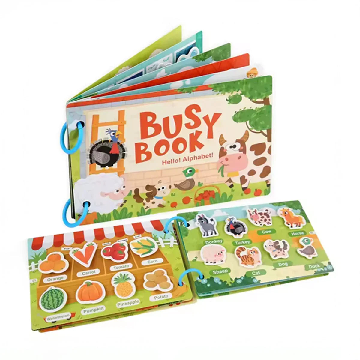 Nibzu Toddler Quiet Book - 44.5x34.5x32.5 cm Multicolor Paper Activity Book for Kids--Nibzu-Nibzu