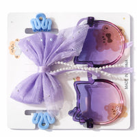 Purple Princess Hair Accessories & Sunglasses Gift Set for Girls