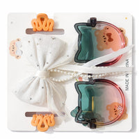 White Bow Hair Accessories & Cute Sunglasses Gift Set for Girls