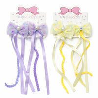 Bow Hair Clips for Girls – Cute Hair Pins Set of 2 Pairs (4 Hair Clips)