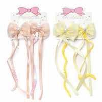 Bow Hair Clips for Girls – Cute Hair Pins Set of 2 Pairs (4 Hair Clips)