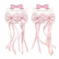 Bow Hair Clips for Girls – Cute Hair Pins Set of 2 Pairs (4 Hair Clips)