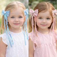 Bow Hair Clips for Girls – Cute Hair Pins Set of 2 Pairs (4 Hair Clips)