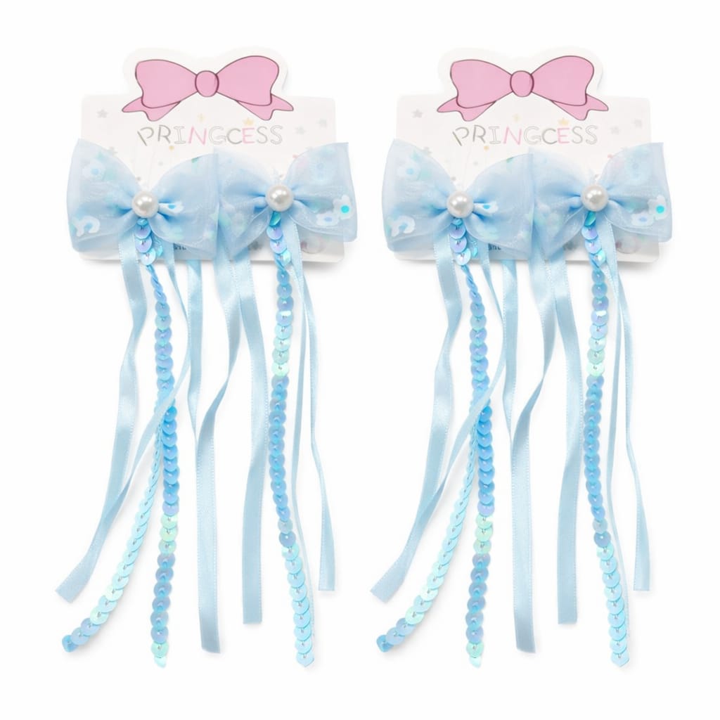 Bow Hair Clips for Girls – Cute Hair Pins Set of 2 Pairs (4 Hair Clips)