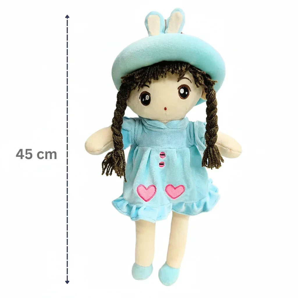 Nibzu 4S Eva Doll - 45cm 4-Way Spandex Doll Soft Toy for Nursery & Gifts (BLUE)-soft toys-Nibzu-My Store