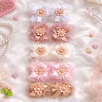 Cute Floral Bow Hair Clips for Kids | Baby Hair Clips & Soft Hair Accessories (Set of 10)
