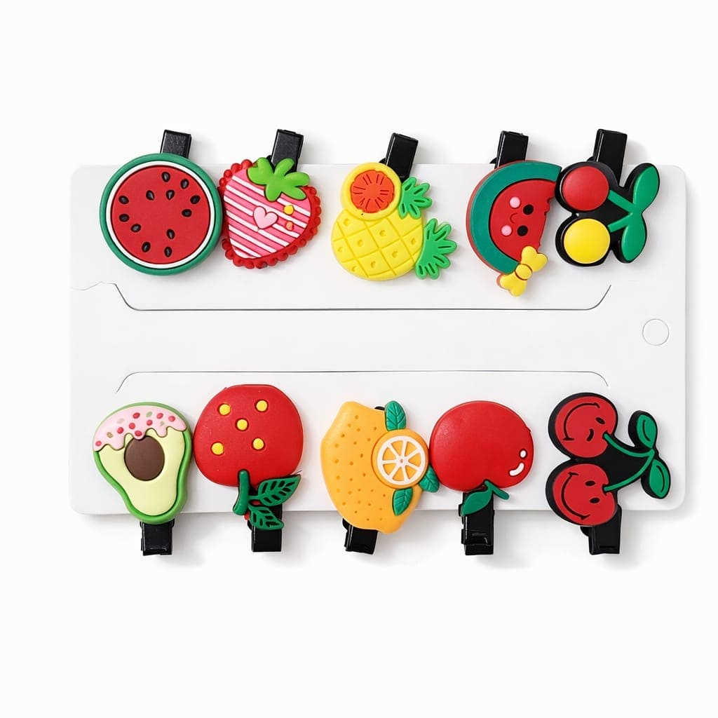 Fun & Cute Fruit Hair Clips for Kids & Toddlers