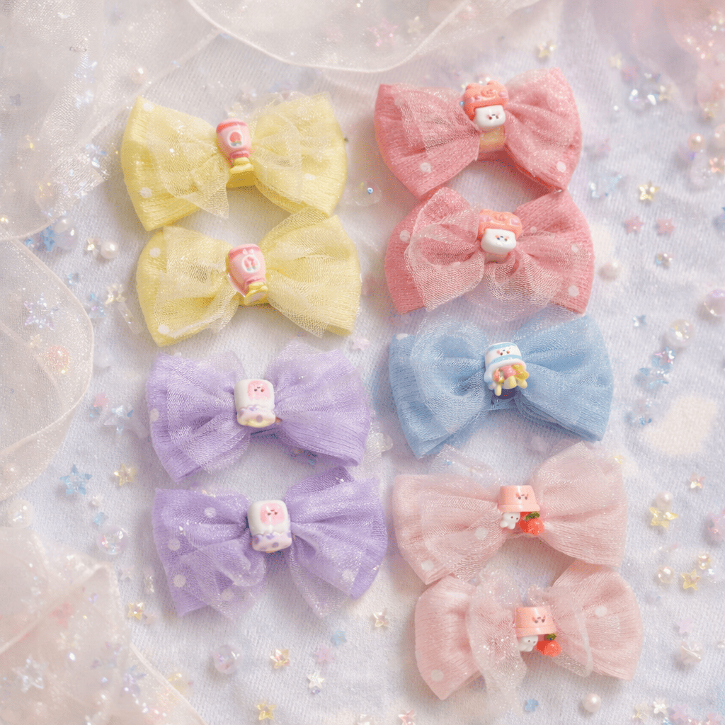 Cute Bow Hair Clips for Kids | Baby Hair Clips & Cute Hair Accessories (Set of 10 Clips)