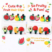Fun & Cute Fruit Hair Clips for Kids & Toddlers