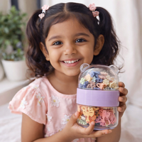 Cute Flower Claw Clip Set (50 Small + 10 Big) – Hair Clutcher & Hair Accessories for Kids and Girls